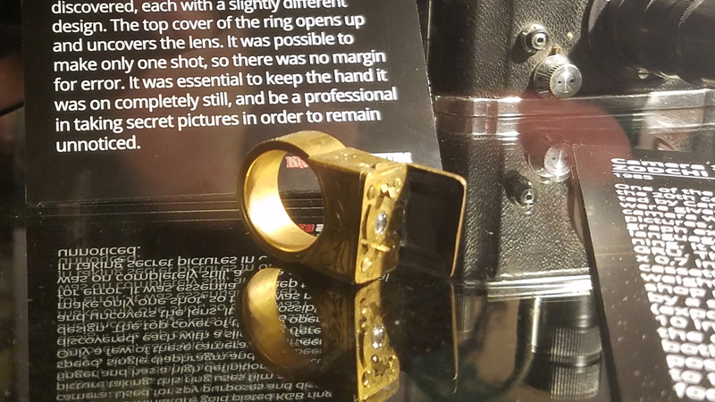 A KGB camera concealed in a ring.